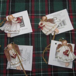 Giftcraft Resin Angel Ornaments Set of 4